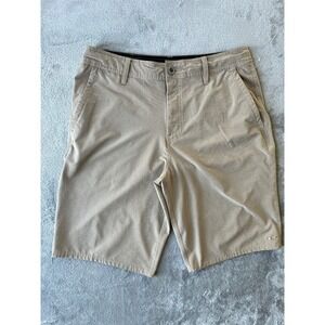O'Neill Shorts Mens 32 Beige Tan Ripstop Golf Preppy Lightweight Stretch Neutral